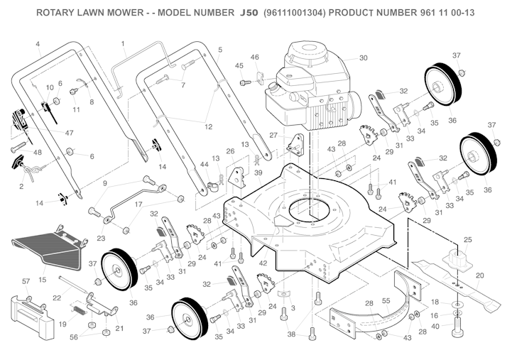 Husqvarna Rasenmäher gelegentliche Nutzung 96111001304 J 50