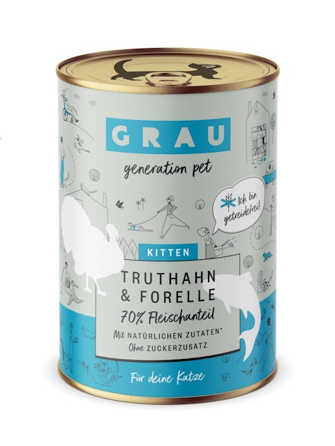 grau Katze 400 Gramm KatzennassfutterVorschaubild