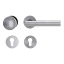 Vorschaubild Griffwerk Wechselgarnitur VAYA 128 LUCIA fast2fix Fast2Fix GK3 Rosetten rund Knopf R2 Edelstahl matt R