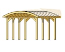 Vorschaubild Skan Holz Franken - Bogendach Einzelcarport aus Leimholz Breite 376 cm