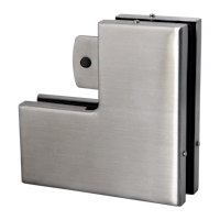 Griffwerk Pivot PT60- Edelstahl matt Eckbeschlag oben inkl. Anschlag, 8-12mm