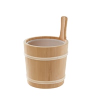 Infraworld Aufgusseimer 5 l Thermofichte mit Holzring