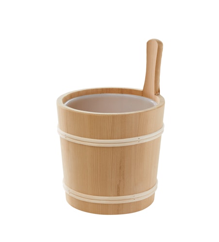 Infraworld Aufgusseimer 5 l Thermofichte mit Holzring