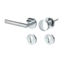 Vorschaubild Griffwerk LOREDANA PROFESSIONAL Schraubtechnik -Edelstahl poliert/matt  Rosettengarnitur -Schraubt. -Knopf R2 -WL -TS 40-45mm