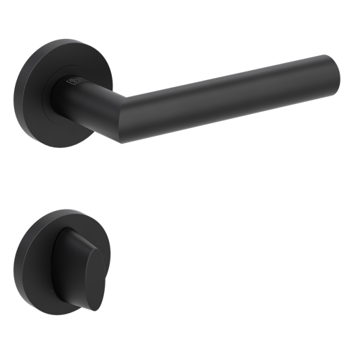 Griffwerk LUCIA PROFESSIONAL PVD+ Schraubtechnik GK3 Rosetten rund WC rot/weiß Graphitschwarz PVD+