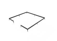 Juliana Stahlfundament schwarz für Gewächshaus Oase - 13,5 m²Zubehörbild