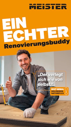 MEISTER Holzboden Natureflex HD 100 2200 x 210 x 8 mm 20016 Eiche lebhaft leichtweiß gekälkt gebürstet ultramattlackiert