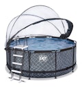 Vorschaubild Exit runder Rahmenpool mit Sandfilteranlage, Wärmepumpe und Sonnendach (Höhe 122 cm)
