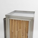 Vorschaubild BambusBASIS Mülltonnenbox Edelstahl für 240 l-Tonne  -  1-/2-/3-er Box