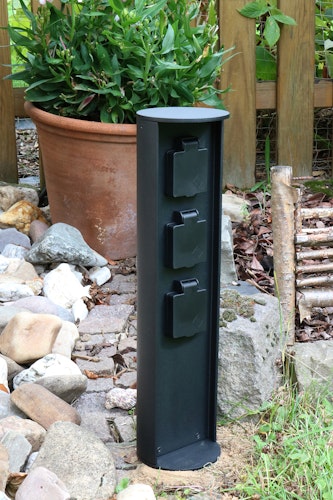 ECO-LIGHT Stromverteiler SOCKET STROMVERTEILER-3 Aluminiumguss schwarz (STROMVERTEILER-3)