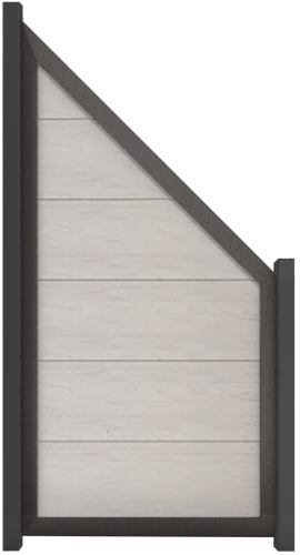 GroJa Viento Designzaun Typ Schräg 90x180/90 mit Rahmen Anthrazit