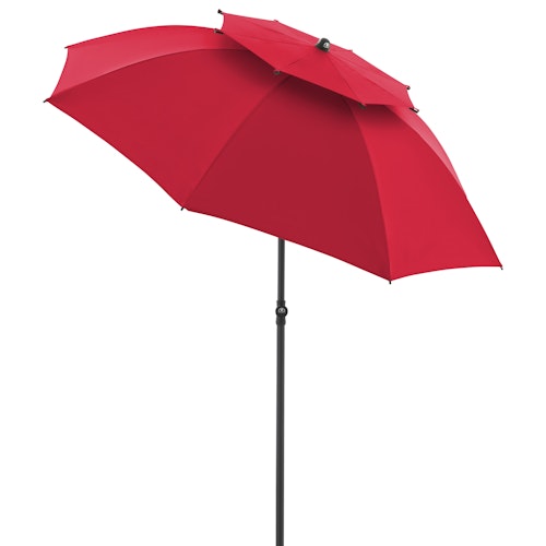 doppler Strandschirm WINDPROFI 200 Manual, Aluminium Anthrazit / 100 % Polyester 80 g/m²