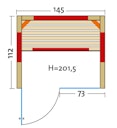 Vorschaubild Infraworld Infrarotkabine Fusion Glas 145 Fichte inkl. 5-teiligem gratis Zubehörset