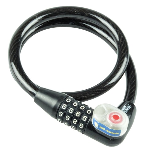 Burg Wächter Kabelschloss beleuchtete Zahlen 230 65 L