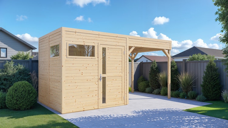 Bertilo Gartenhaus Cubus 2 Lounge - 19 mm