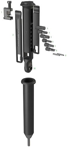 CONTEC Multifunktionswerkzeug Treasure Fork schwarz/silber