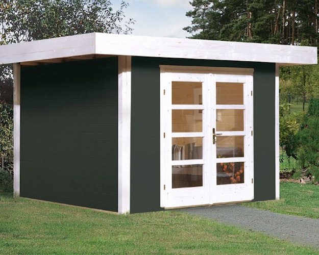 Weka 28 mm Designhaus 126+ mit extra hoher Tür - 28 mm