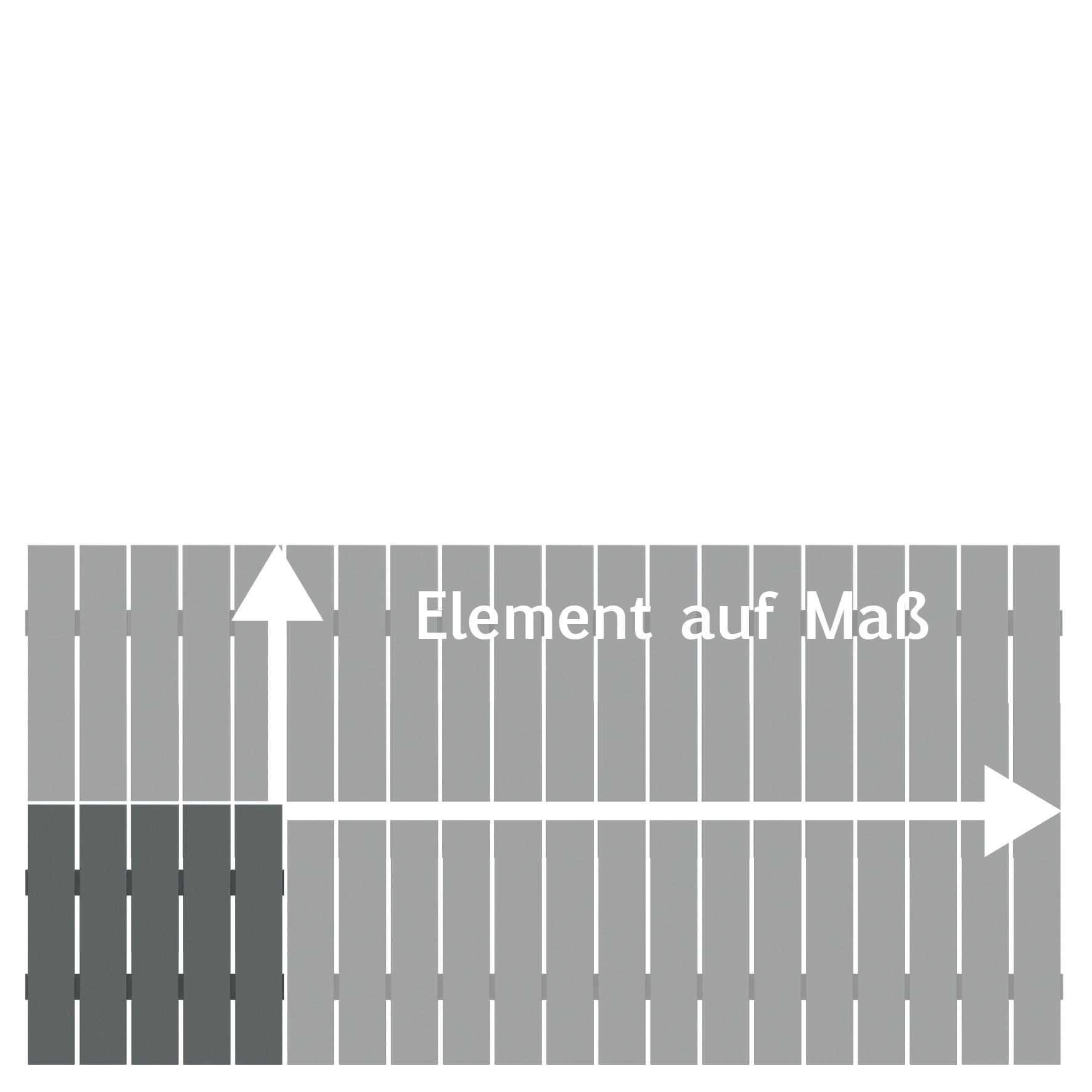 TraumGarten Alu-Vorgartenzaun Squadra auf Maß