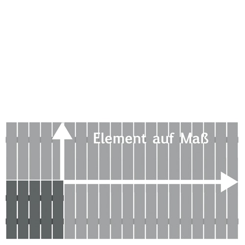 TraumGarten Alu-Vorgartenzaun Squadra auf Maß