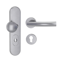 Griffwerk Kombi-Schutzbeschlag TITANO SB_882 mit Griff LORITA 72mm Zylinderabdeckung Tür 38-50mm LORITA Edelstahl matt