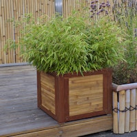 BambusBASIS Hochbeet mit Kokosfrostschutzmatte - Profile Corten