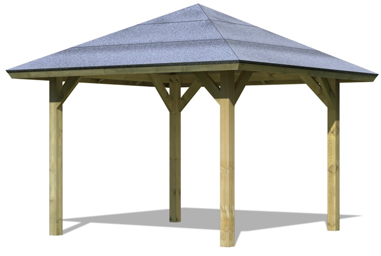 Karibu 4-Eck Pavillon Bergen 1 kesseldruckimprägniert
