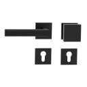 Vorschaubild Griffwerk Wechselgarnitur VAYA 137 TRI fast2fix Fast2Fix GK3 Rosetten eckig Knopf SQUARE Graphitschwarz L
