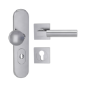 Vorschaubild Griffwerk Kombi-Schutzbeschlag TITANO SB_882 mit Griff METRICO PROF 72mm Zylinderabdeckung Tür 38-50mm R METRICO PROF eckig Edelstahl matt