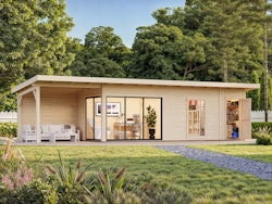 Palmako Gartenhaus Andrea 21,1 + 7,9 m² Slide Plus - 44 mm