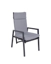 Vorschaubild Garden Pleasure Gartenmöbel Set AMIRA / SINTRA, Ausziehtisch 195 /240 x 100 + 6 Sessel, Alu Anthrazit / Kunststoffgewebe Grau / Kissen 100 % Polyester