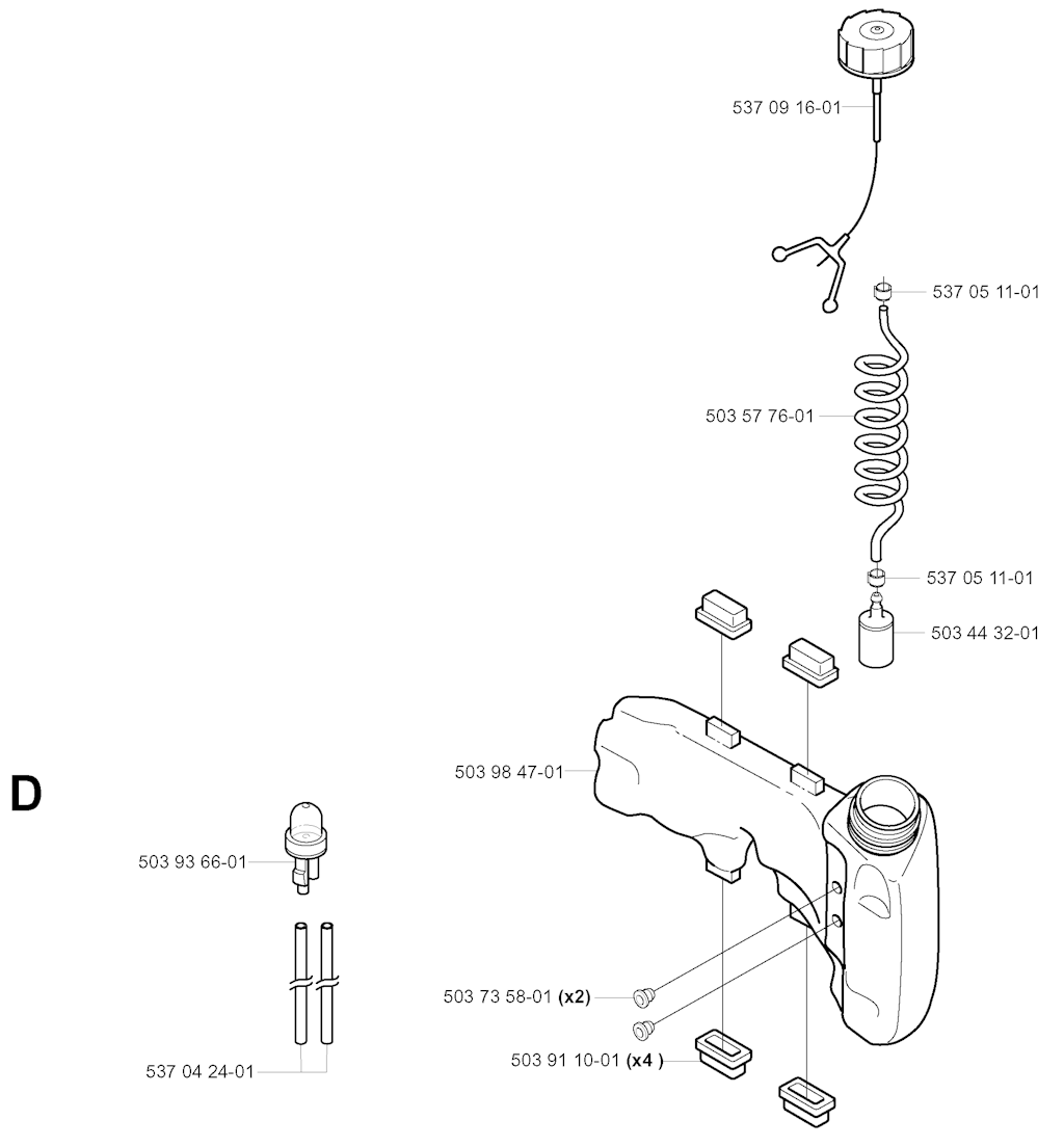 Explosionszeichnung Ersatzteile