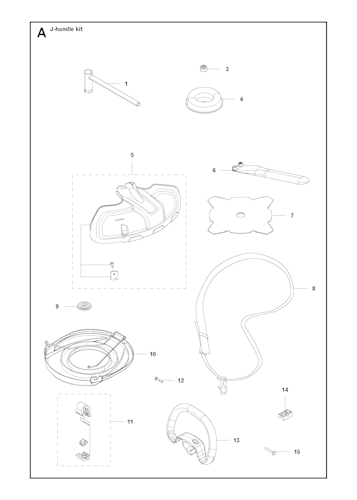 Husqvarna Zubehör und Werkzeuge 537048501 J-Handgriffsatz / Umbausatz