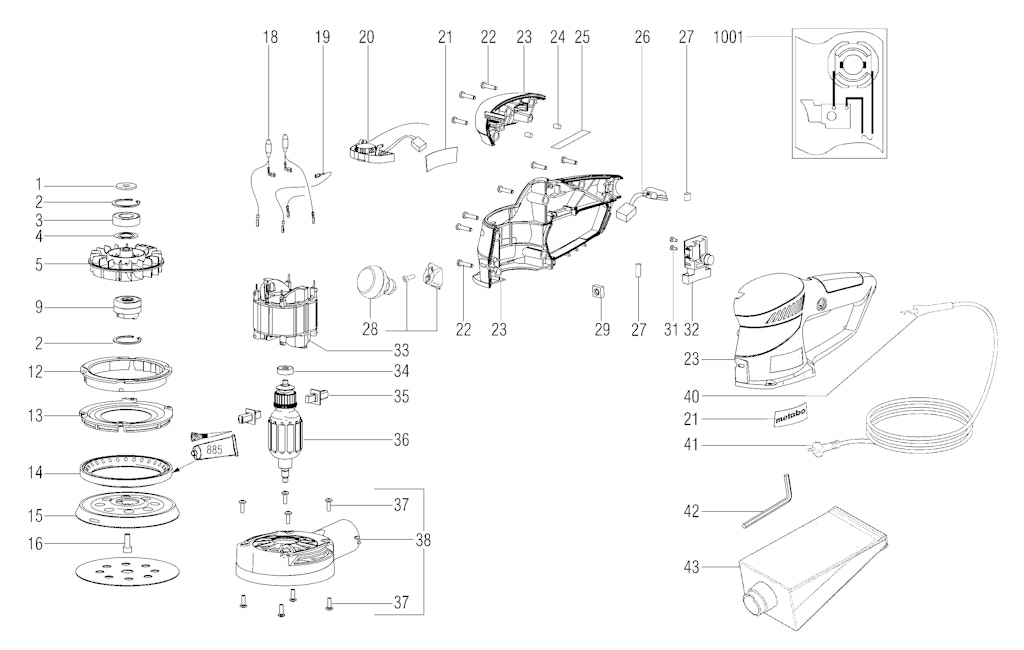 Explosionszeichnung Ersatzteile