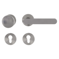 Griffwerk Wechselgarnitur VAYA 291 AVUS fast2fix Fast2Fix Rosetten rund Knopf R2 Samtgrau R