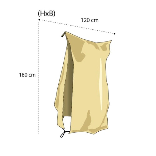 Noor Winterschutzhaube XL PRO 180 cm x 120 cm (H x B) mit Reisverschluss und Zugseil 70 g/m²