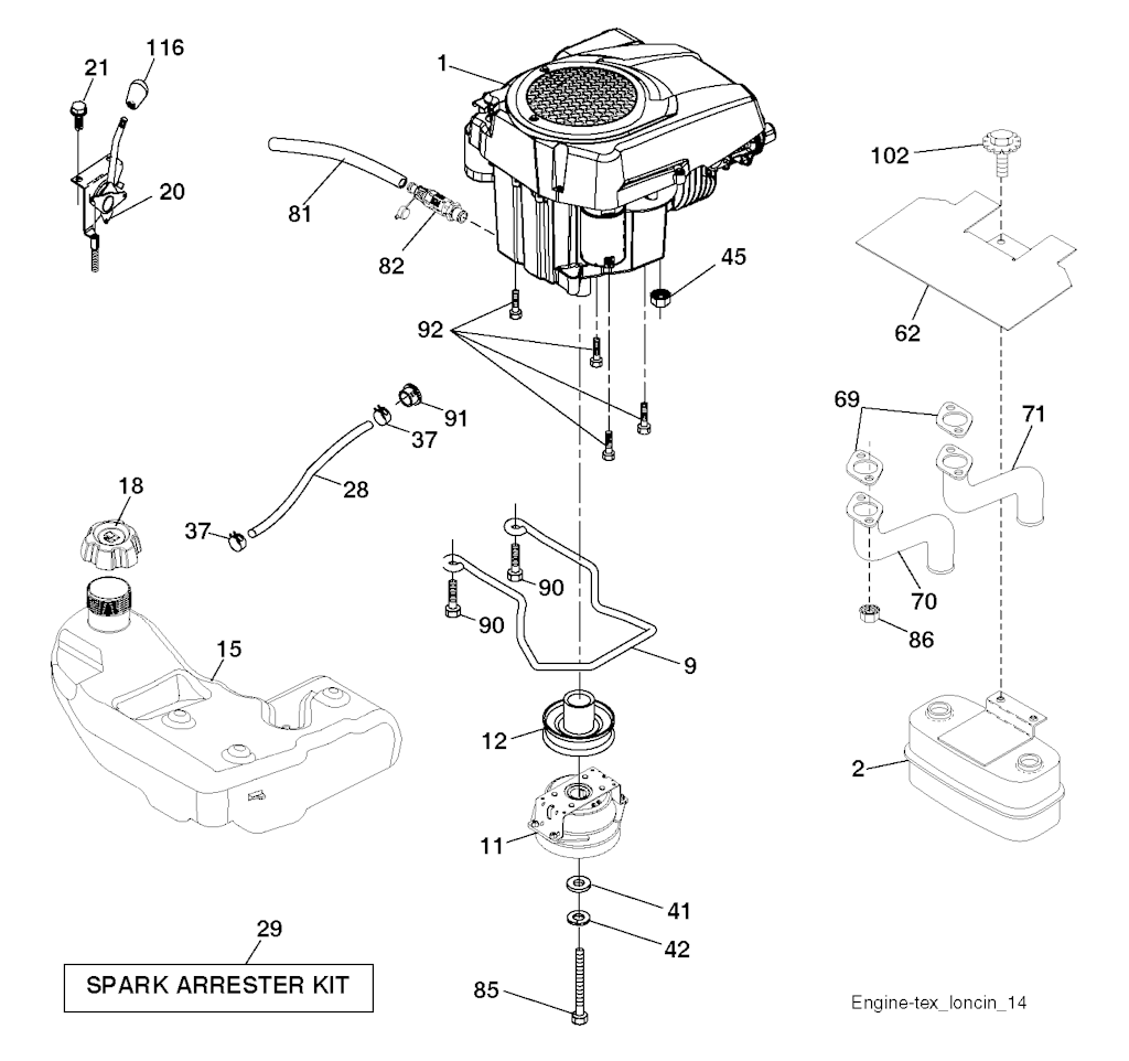 Explosionszeichnung Ersatzteile
