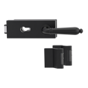 Vorschaubild Griffwerk PURISTO S -Graphitschwarz Ganzglastürbeschlagset -3-teiliger Bandsatz -mit Griff CAROLA Schraubt. -GSC -PZ