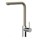 Vorschaubild Wasserhahn Küchenarmatur, SAM, mit 360° schwenkbarem L-Auslauf, Verchromt / Taubengrau