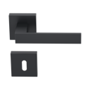 Vorschaubild NOVADOORS Türgriffgarnitur TD 377 eckig Klipptechnik Rosetten eckig BB, WC