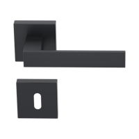 NOVADOORS Türgriffgarnitur TD 377 eckig Klipptechnik Rosetten eckig BB, WC