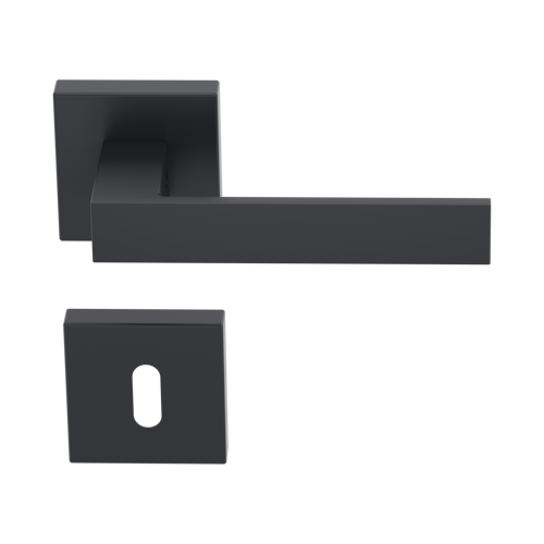 NOVADOORS Türgriffgarnitur TD 377 eckig Klipptechnik Rosetten eckig BB, WC