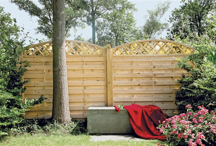 T&J MAXI BOGEN RANK Lamellenzaun 180 x 180/160 cm