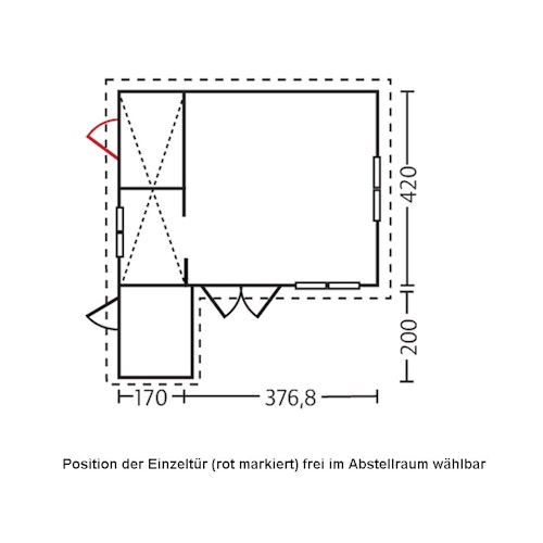 Skan Holz 45 mm Gartenhaus Esbjerg/Freizeithaus 3