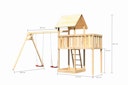 Vorschaubild Akubi Kinderspielturm Lotti inkl. Doppelschaukel und Anbauplattform