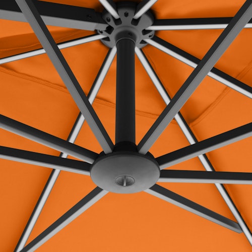 doppler Pendelschirm myZONE 300 x 220 LED, Aluminium Anthrazit / 100 % Polyester 180 g/m²