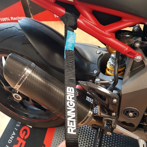 Renngrib Doppelschlaufen Spanngurt Set für Motorrad