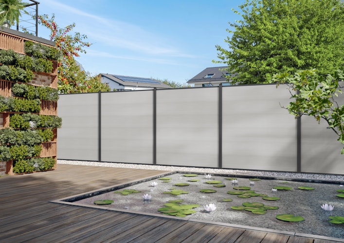 T&J MAX XL WPC Steckzaunset 175 x 168 cm