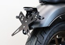 Vorschaubild PROTECH X-SHAPE Kennzeichenhalterset mit LED-Rücklicht, Kennzeichenbeleuchtung und Reflektor Alu & Stahl Schwarz für HONDA CMX500 Rebel, CMX1100 Rebel