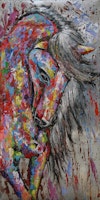 3D Metallbild Pferd 140,5 x 70,5 cm, Stahlblech