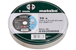 Metabo Satz = 10x Trennscheiben "SP" 125x1,0x22,23 Inox TF 41 in Blechdose